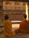 Meditating pilgrims.